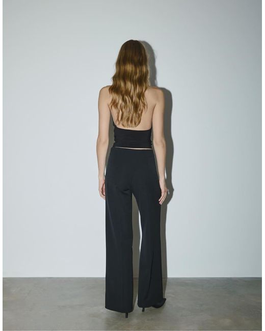Stradivarius White Loose-fitting Smart Trousers