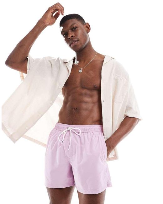 Bershka Pink Basic Swimshort for men