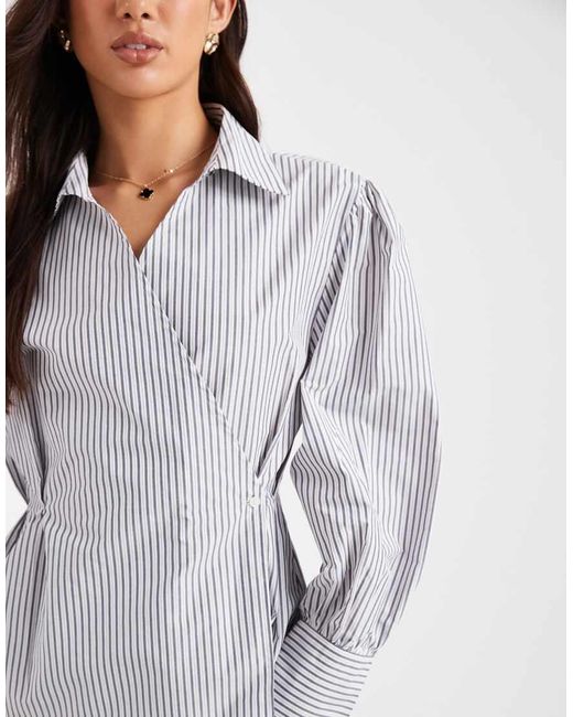ASOS Gray Wrap Shirt