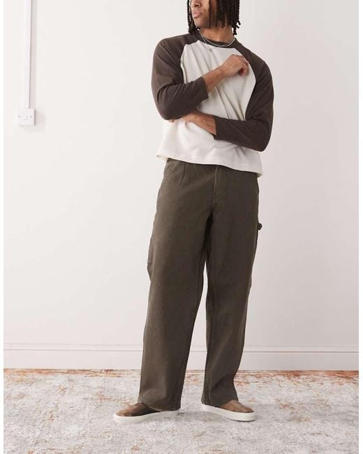 Vans Natural Drill Chore Loose Fit Denim Carpenter Trousers for men