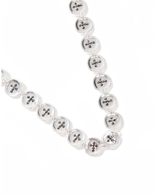 ASOS Brown Molten Button Link Chain Necklace for men