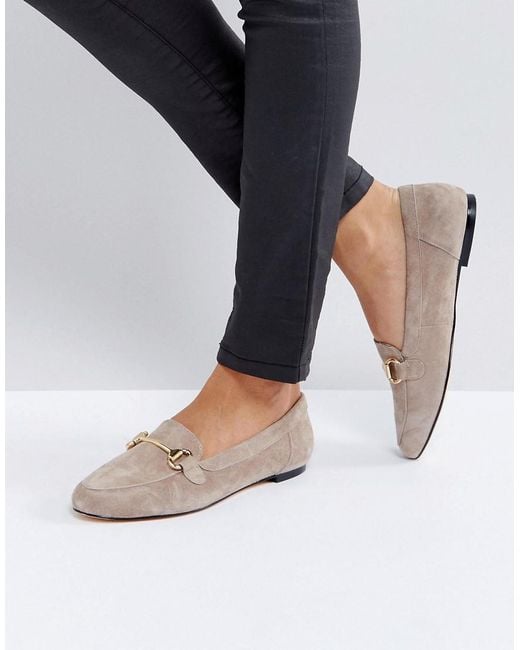 Office Natural Taupe Suede Loafers