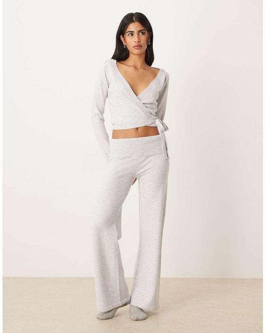 Hollister White Gilly Hicks Cosy Knit Multi-way Wrap Sweater Co-ord