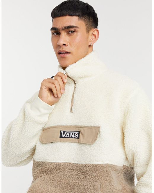 Vans Natural Redmond 1/4 Zip Sherpa Fleece for men
