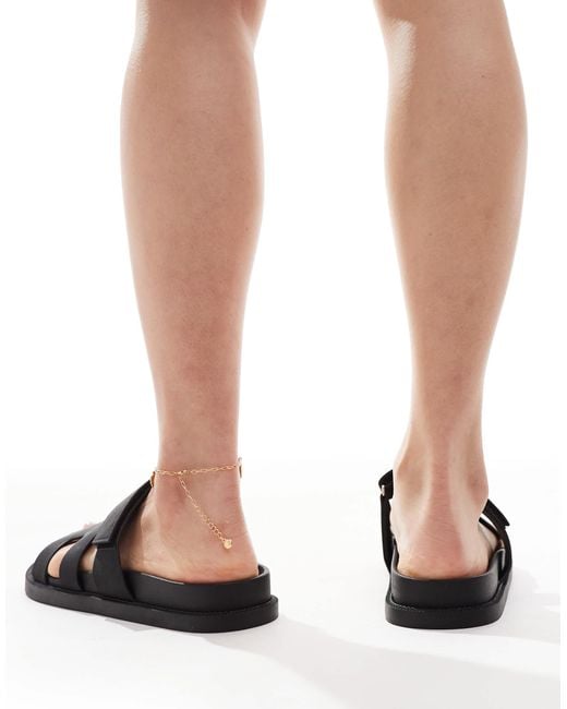 SEQWL Black Kidman Sandals With Straps