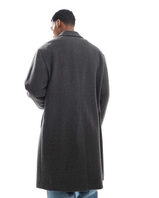 Bershka Blue Long Overcoat for men