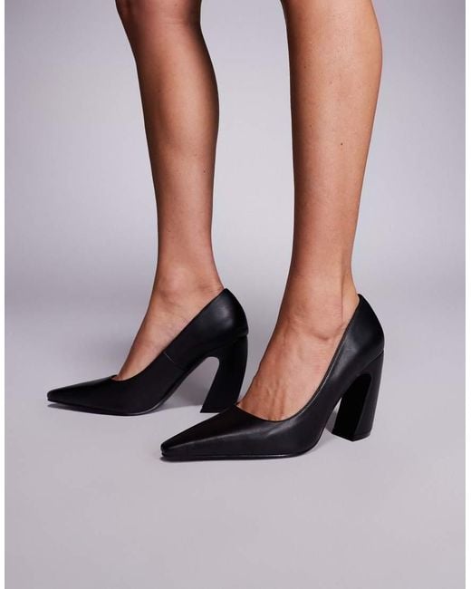 Public Desire Black Jealousy Court Shoes