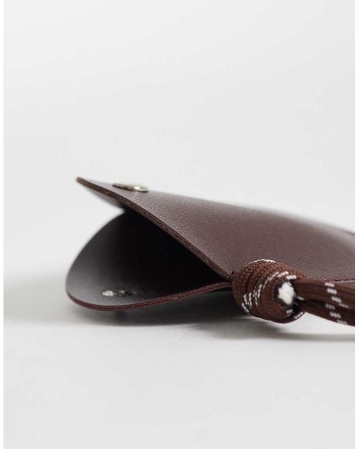 ASOS Brown Mini Coin Key Ring Purse