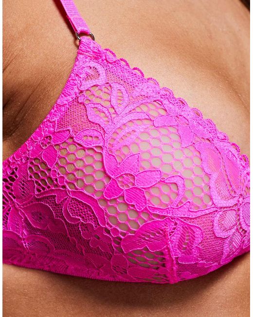 ASOS Purple Margot Lace Triangle Bra