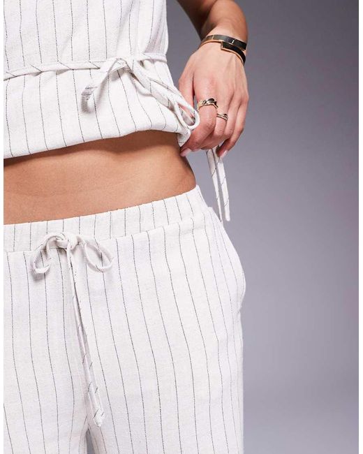 Kaiia Purple Exclusive Linen Look Wide Leg Trouser Co-ord