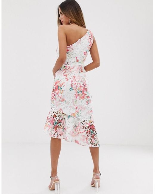 lipsy tigerlily print fit and flare midi dress