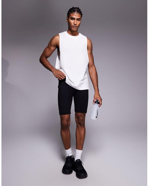 4505 Purple Yoga Soft Touch Training Half Tight With Drawstring Waist for men
