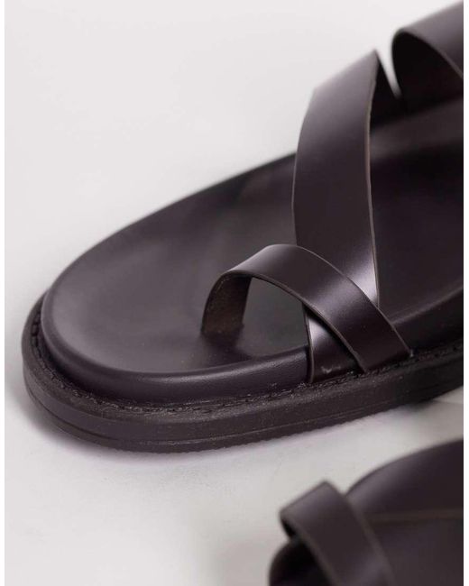 ASOS Red Cross Over Strap Sandals for men