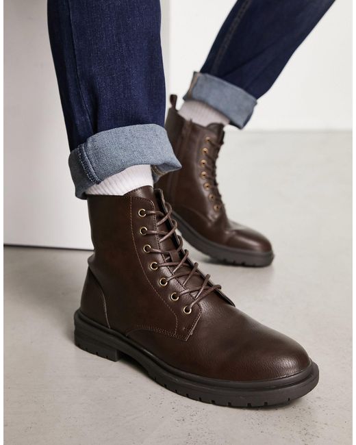 Schuh Blue Duncan Lace Up Boots for men