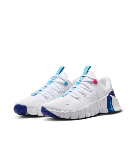 Free metcon 5 - sneakers bianche e blu di Nike in Blue