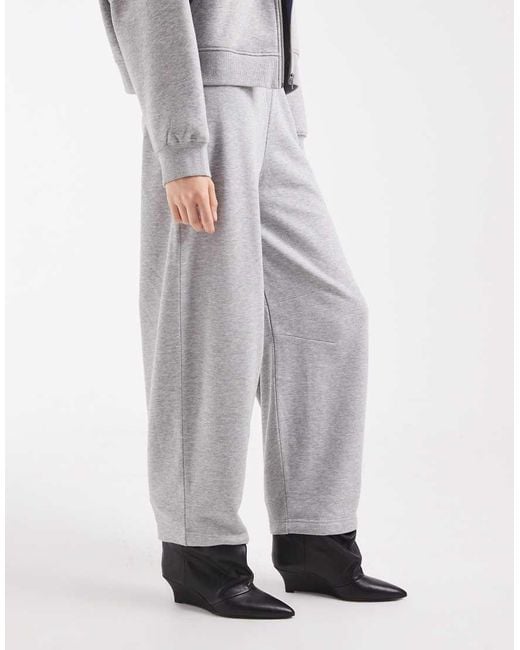 ASOS White Barrel Leg Brushback joggers