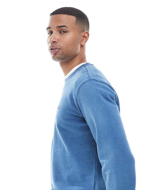 Levi's Blue Original Batwing Logo French Terry Sweatshirt for men