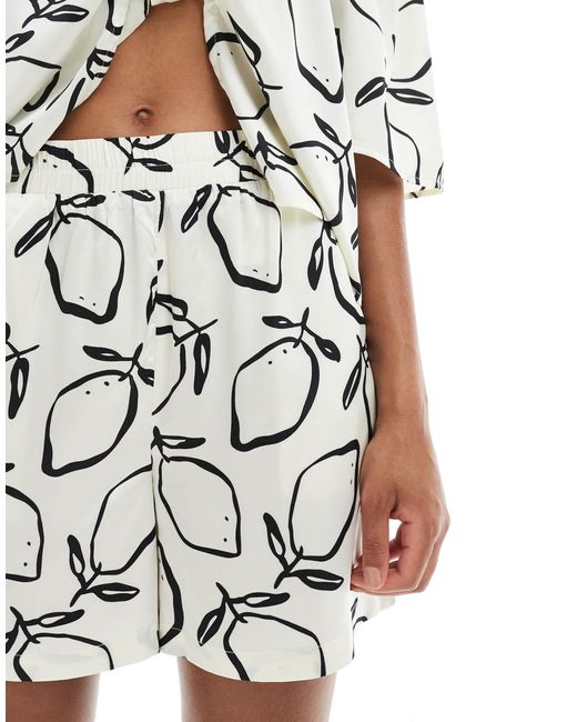 Object White Pull On Shorts Co-ord