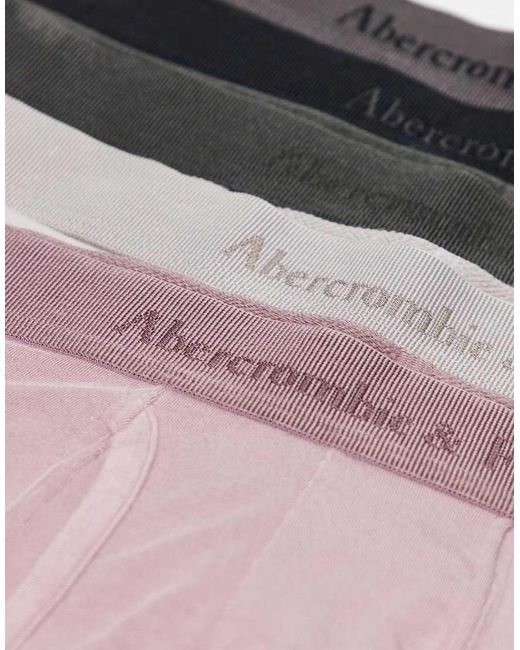 Abercrombie & Fitch Gray 5 Pack Tonal Boxer Briefs for men