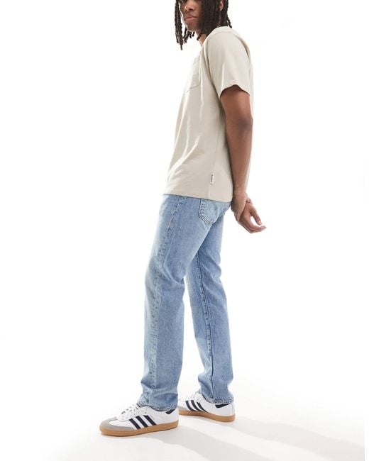 Levi's Blue 501 Original Straight Fit Jeans for men