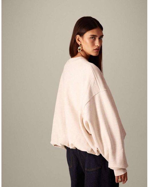 ARRANGE Natural Bubble Hem Sweatshirt
