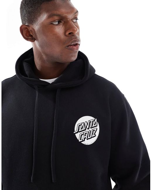 Santa Cruz Blue Heavyweight Logo Hoodie With Back Print for men