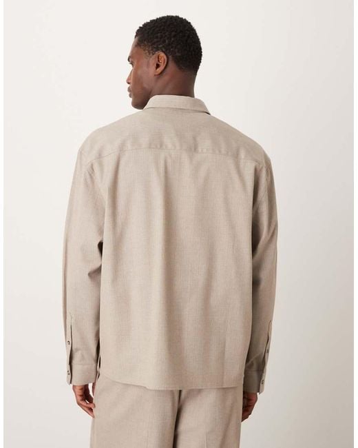 ASOS Natural Oversized Boxy Suit Jacket for men