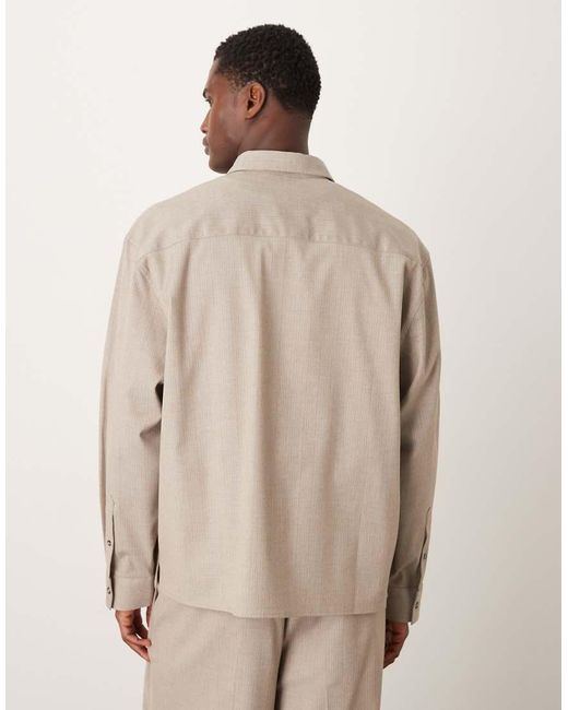 ASOS Natural Oversized Boxy Suit Jacket for men