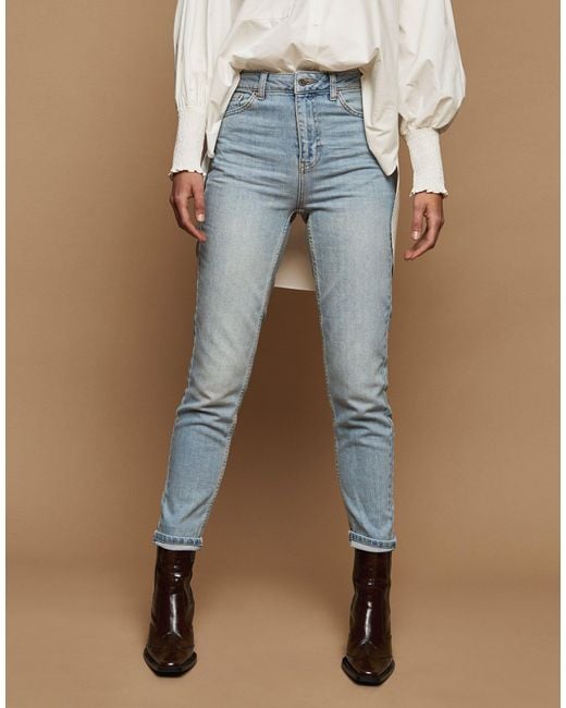 TOPSHOP Premium Mom Jeans in Blue | Lyst Canada