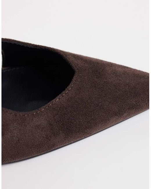 Public Desire White Allegedly Heeled Court Shoes