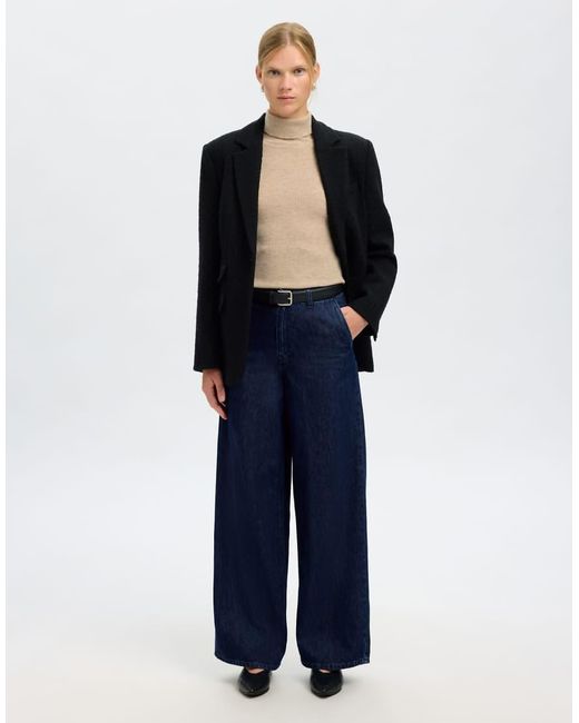 SELECTED Blue High Waisted Jeans