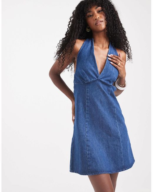 ASOS Blue – jeans-minikleid