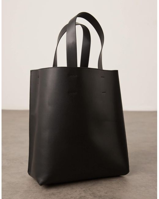ASOS – kunstleder-tragetasche in Black für Herren