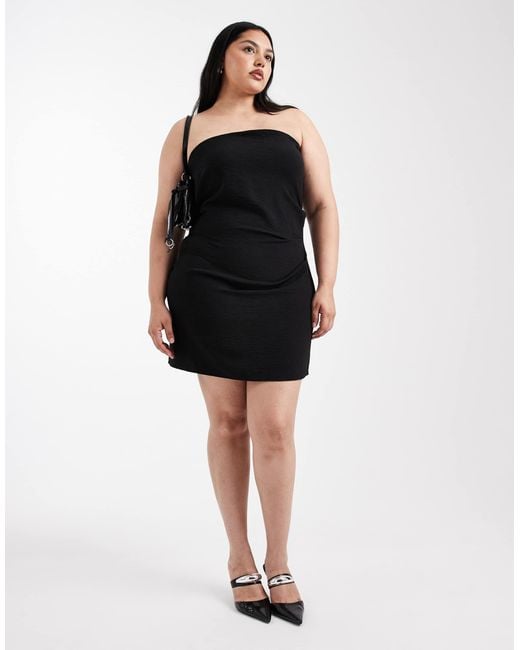 lace corset mini dress black Black Lace-Trim Corset Mini Dress, Black / M