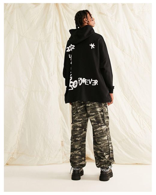 ASOS Asos Dark Future Extreme Oversized Hoodie With Multi Placement ...