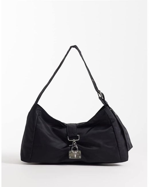 Borsa Da Spalla Piccola Nera Con Fibbia di Weekday in Black
