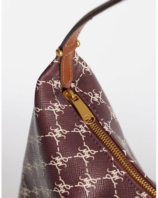 Mango Brown Monogram Shoulder Bag