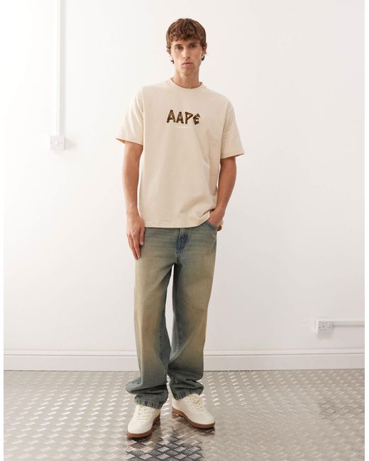 Aape By A Bathing Ape Natural Aape By A Bathing Ape Boxy T-shirt for men