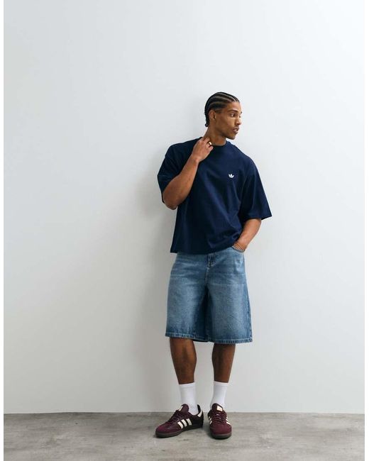 Adidas Originals Blue Essential Oversized T-shirt for men