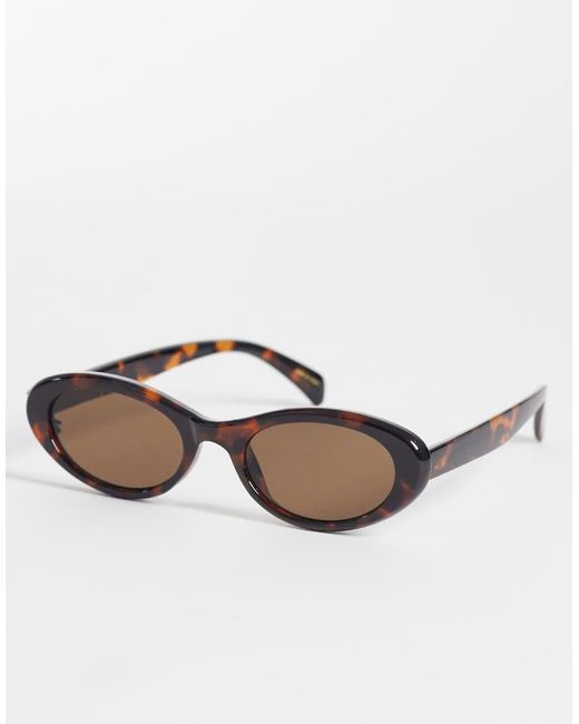 Mango Brown Oval Sunglasses
