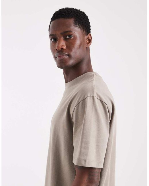 ASOS Brown Heavyweight Relaxed T-shirt for men