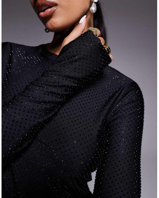 AFRM Gray Hotfix Long Sleeve Thumbhole Detail Top Co-ord