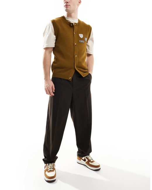New Look Brown Pleated Smart Trouser for men
