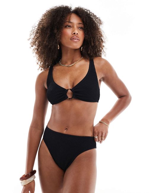 Lindex Black Hanna Mix & Match High Waist Bikini Bottom