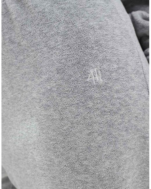 4th & Reckless Gray Towelling Tie Waist Wide Leg Joggers Co-Ord