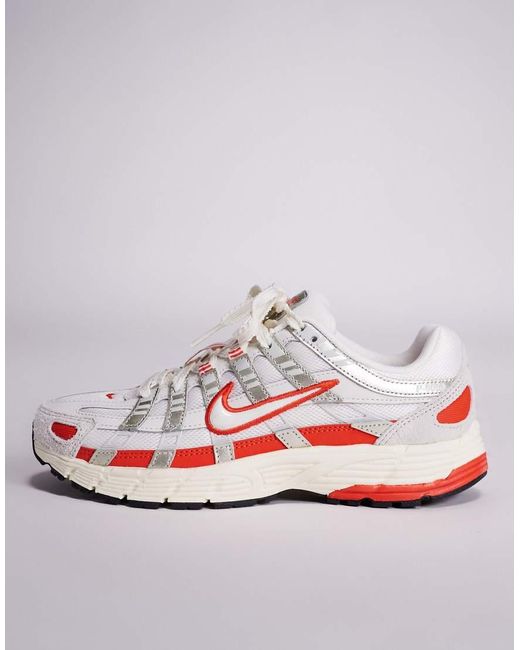 Zapatillas De Deporte Blanco Hueso Y Rojas P-6000 De Nike de color Gray