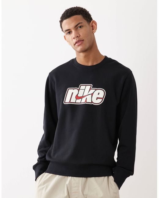Pull ras Nike pour homme en coloris Black
