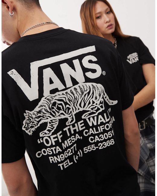 Vans Black Sneaky Back Print T-Shirt