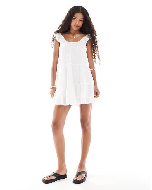 Vestito Corto A Balze di ONLY in White