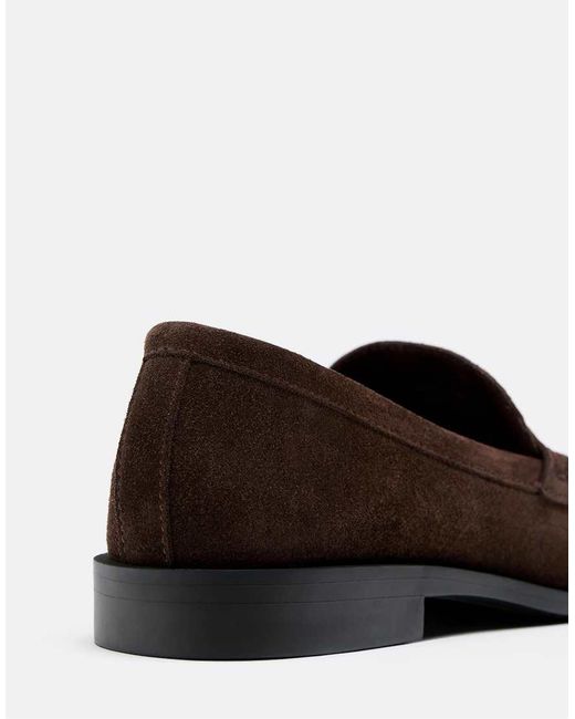 Stradivarius White Leather Loafers